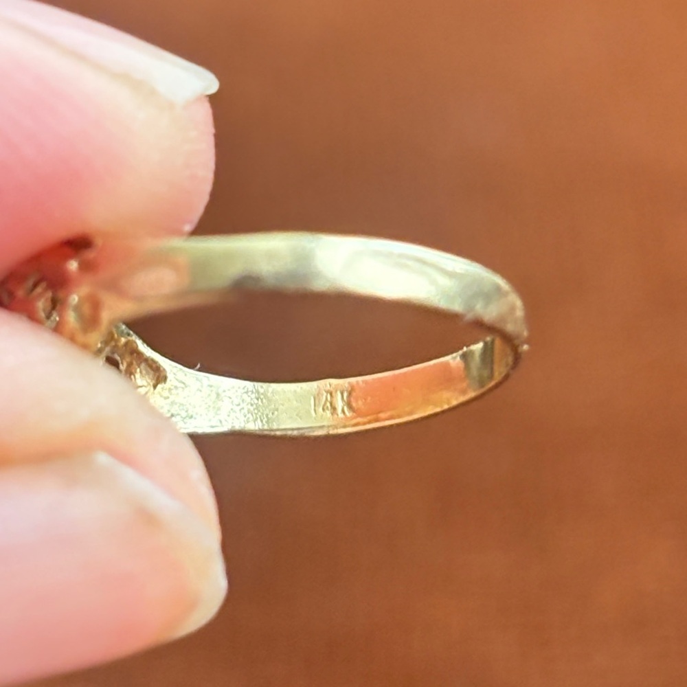 14k solid gold Elegant Gold Filigree Ring - Picture 6 of 11